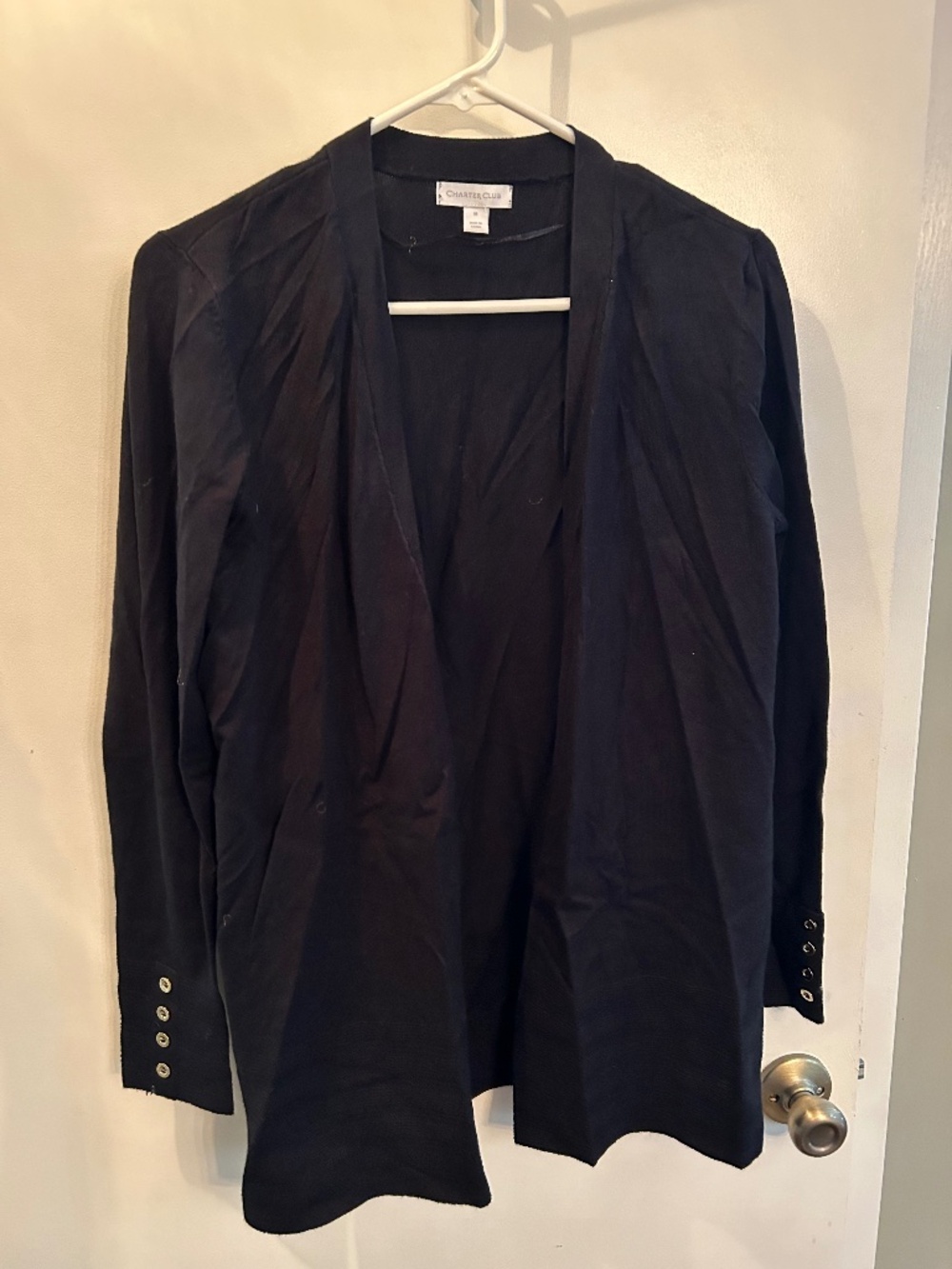 Charter Club Open Jacket Medium (Some Fraying of Jacket)